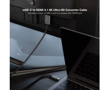 CONVERSOR USB-C A HDMI 2.1 8K 1.8M NEGRO NANOCABLE