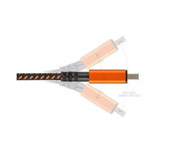 CABLE USB-A A LIGHTNING 1.5M NEGRO/NARANJA XTORM