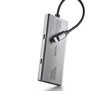 HUB 4 PUERTOS USB-C WONDERDUO-C GRIS NGS