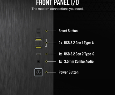 CAJA MICROATX 2500X TG BLACK/OBSIDIAN ALUMINUM CORSAIR