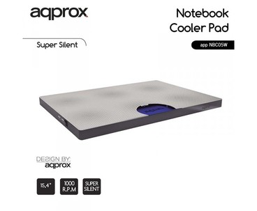 LAPTOP COOLER PAD 2 FAN/2USB WHITE APPROX