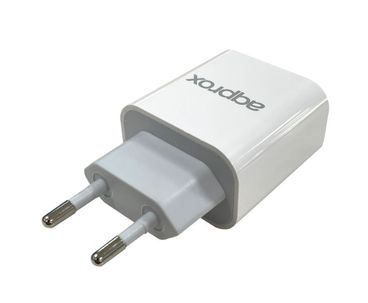 CARGADOR USB DE VIAJE/PARED DUAL 3.0A TYPE-C BLANCO APPROX