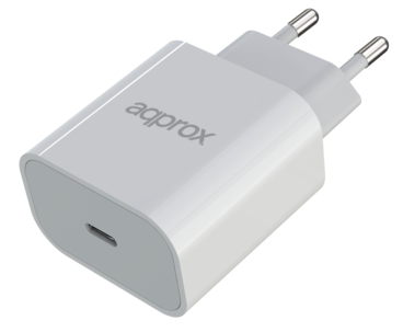 CARGADOR USB DE VIAJE/PARED DUAL 3.0A TYPE-C BLANCO APPROX